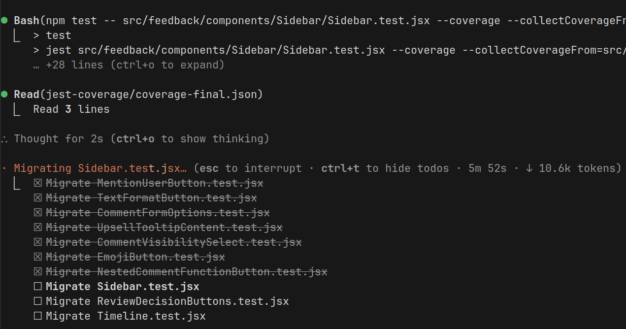 Claude Code CLI agentic AI migrating tests