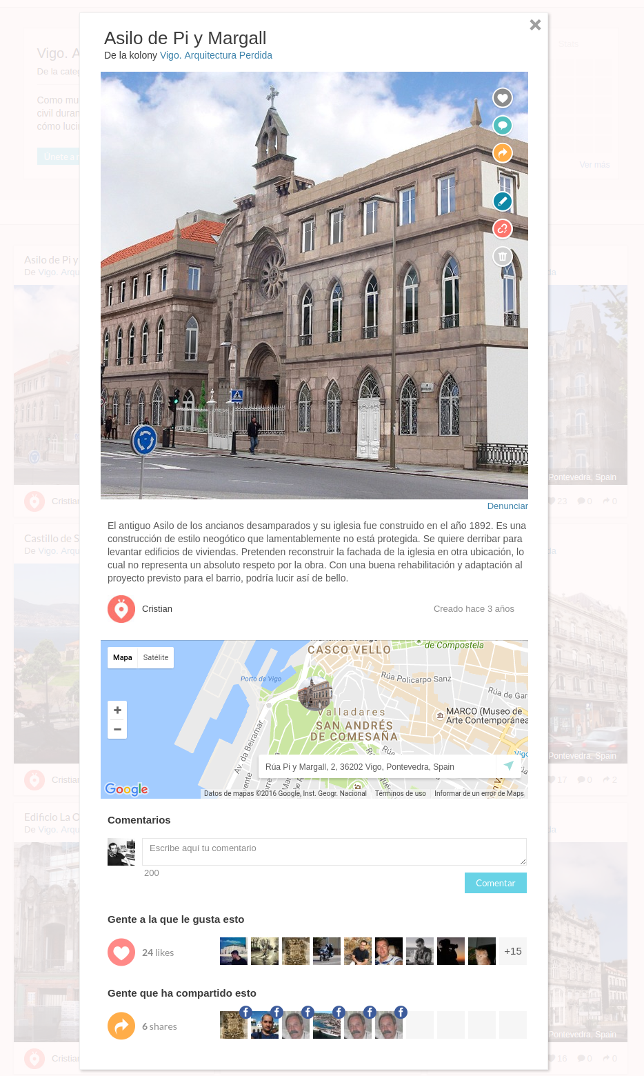 screenshot of the browser app, point detail page